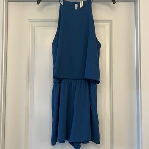 Blue romper with pockets